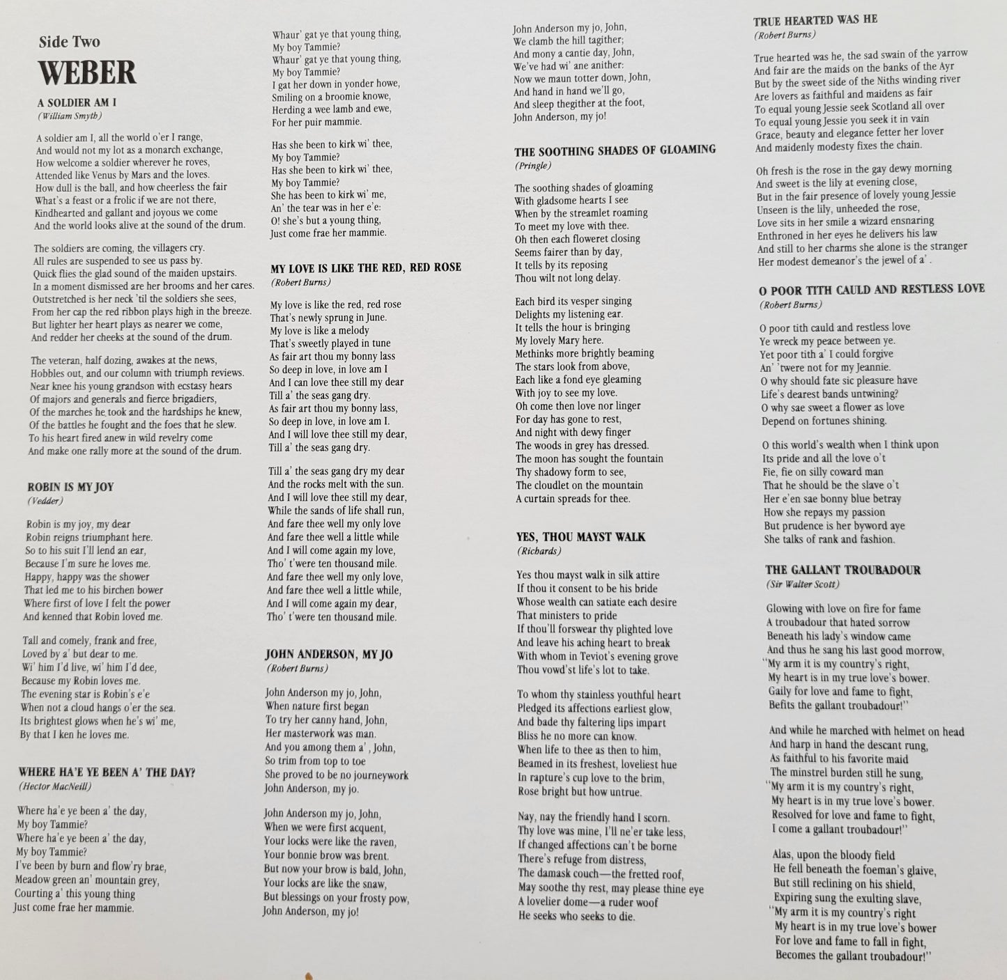 LP Record - Robert White (Tenor) The Gallant Troubadow