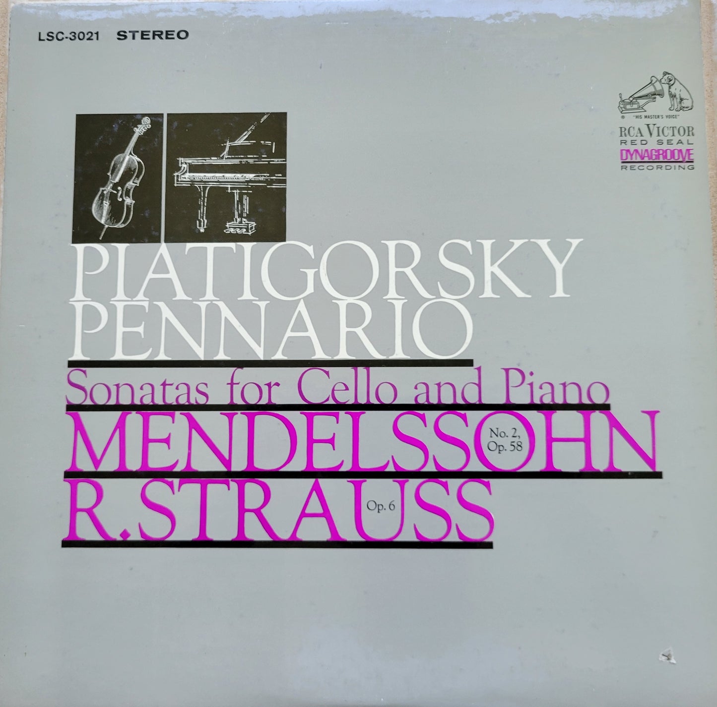 LP Record - Mendelssohn and R. Strauss: Piatigorsky Pennario