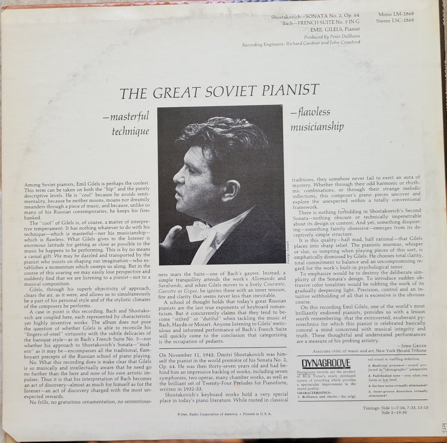 LP Record - Emil Gileis