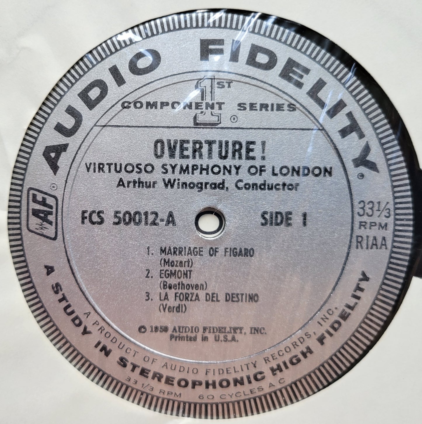 LP Record - Overtures: Beethoven, Brahms, Mozart, Verdi, Wagner