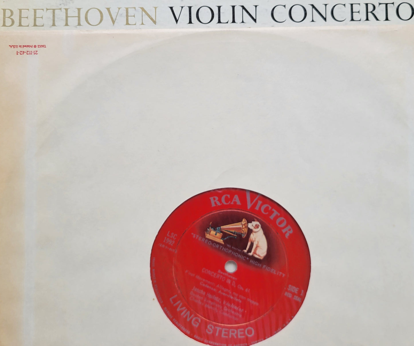 3. LP Record - Beethoven: Violin Concerto