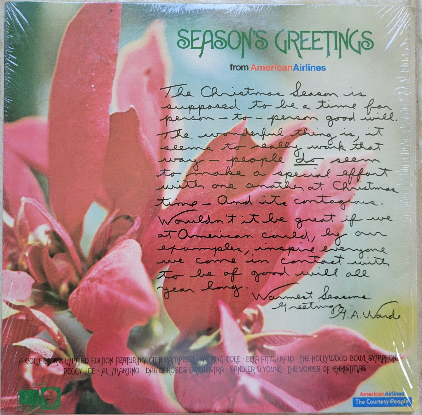 LP Record - Season's Greetings from American Airlines, Limited Edition