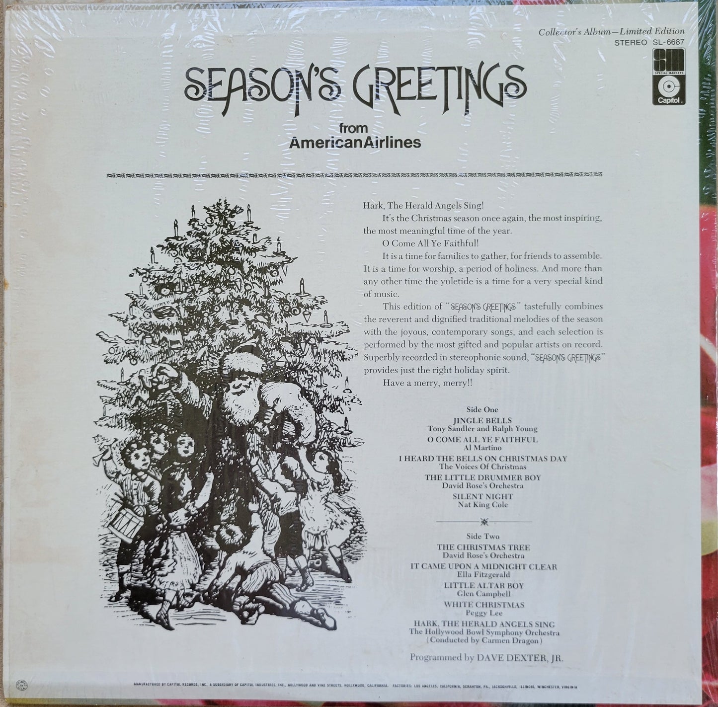 LP Record - Season's Greetings from American Airlines, Limited Edition