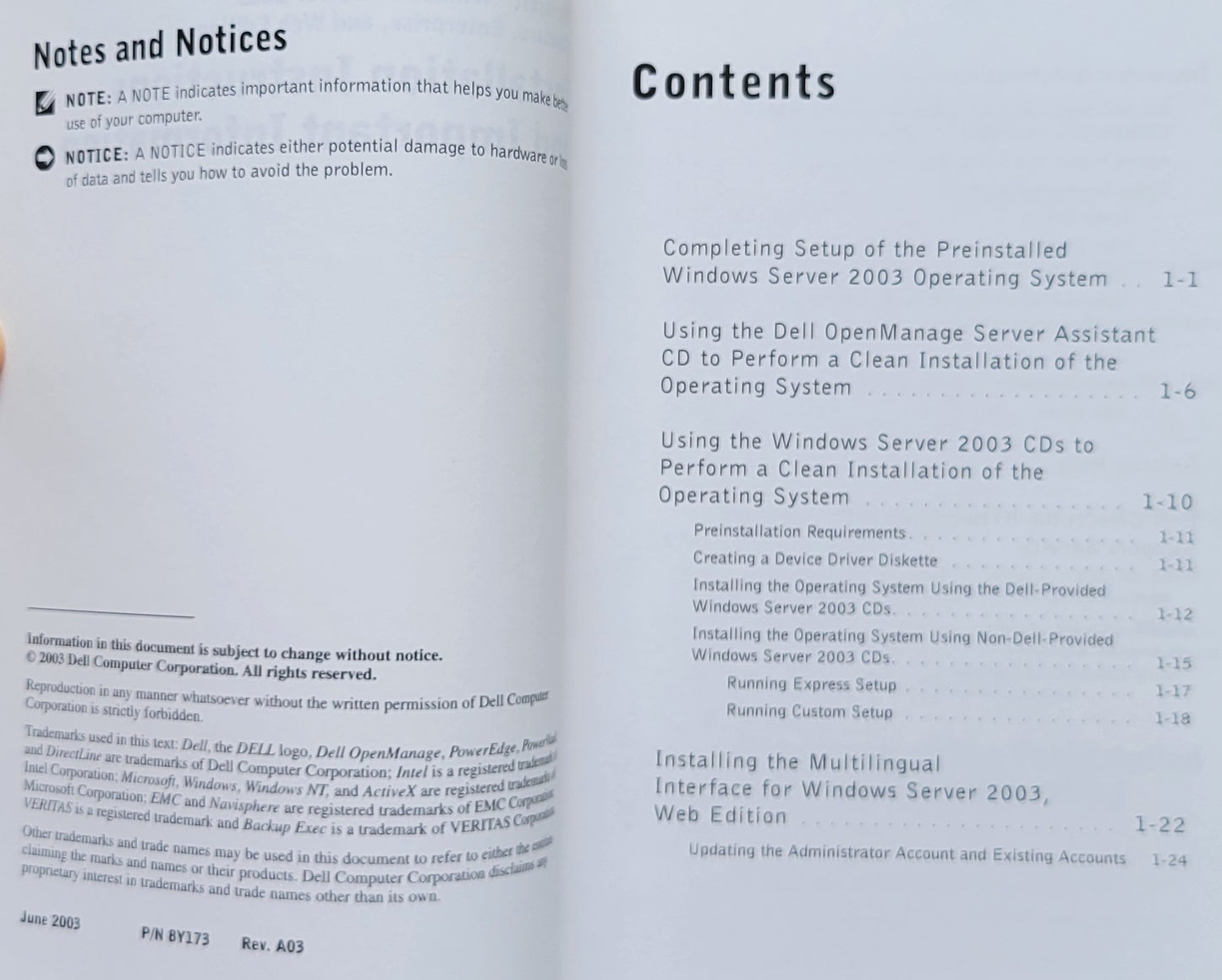 Vintage - Microsoft Windows Server 2003 Installation Instructions, 2003