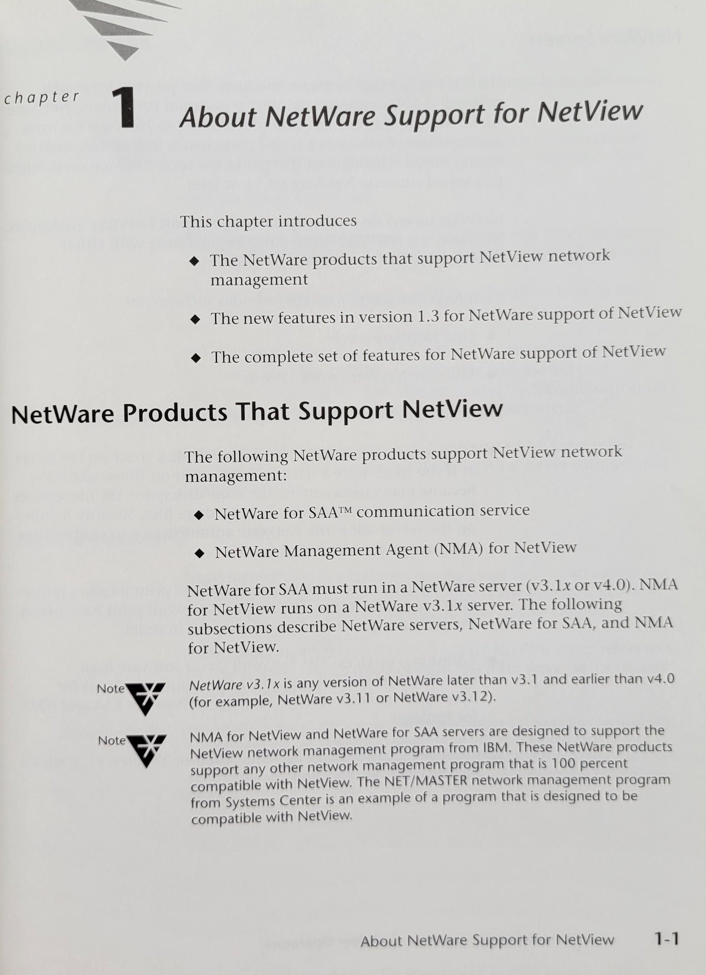 Vintage - NOVELL NetWare Reference Guide for NetView Operators