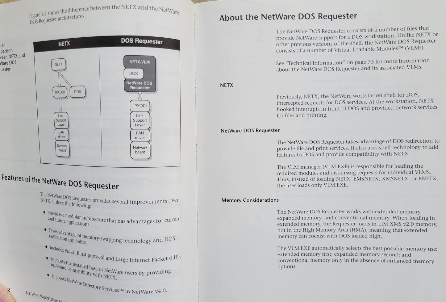 Vintage - NOVELL NetWare Workstation for DOS and Windows, 1993