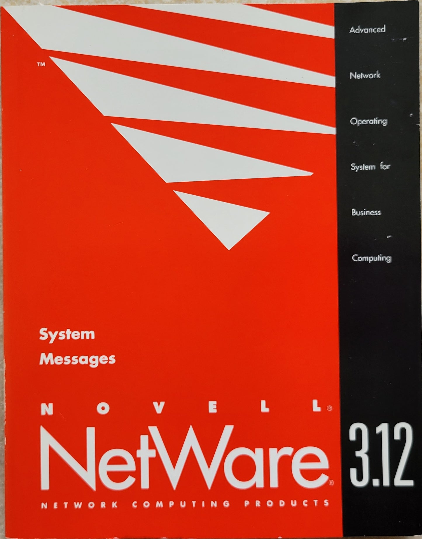 Vintage - NOVELL NetWare System Messages, Verion 3.12, 1993
