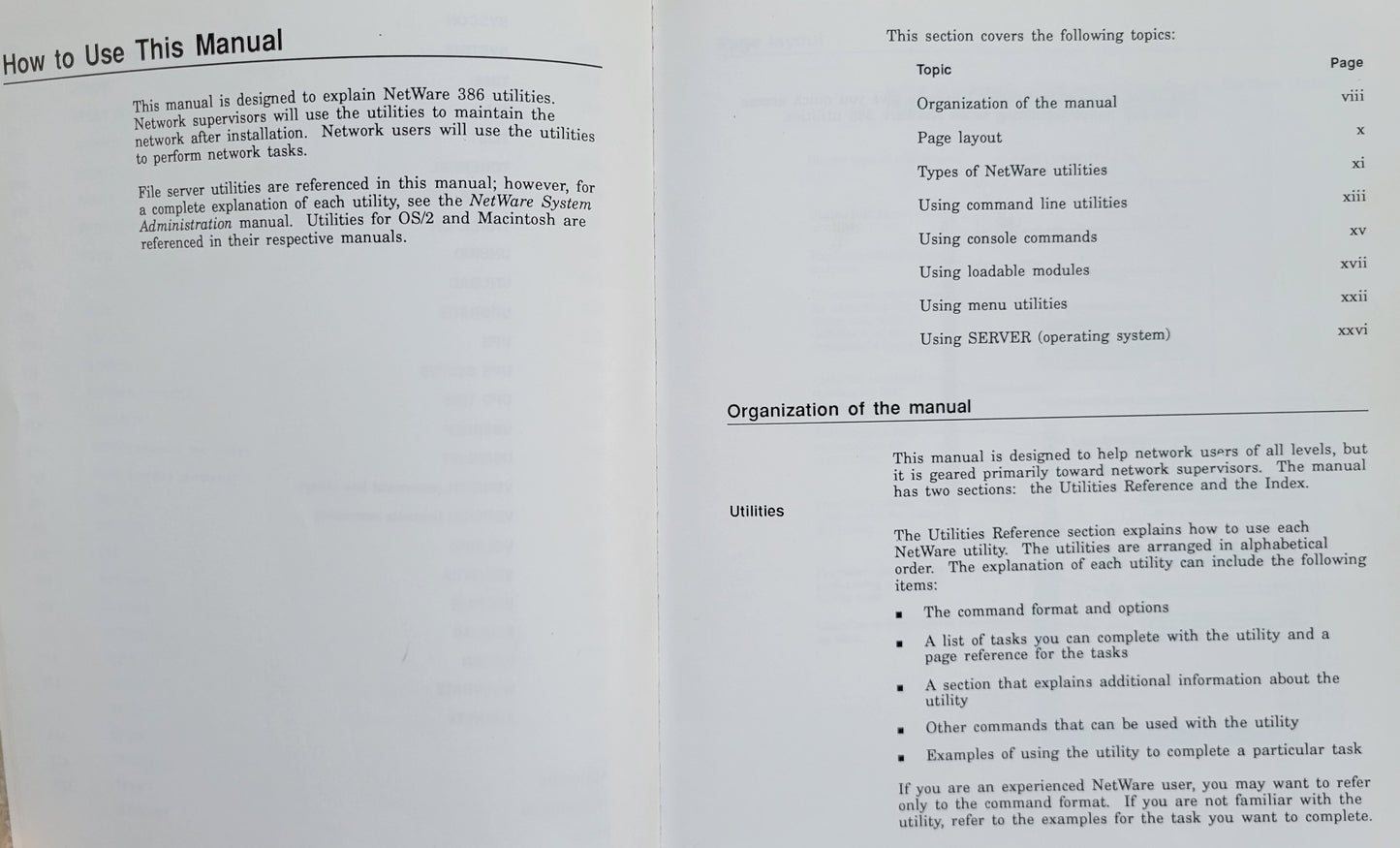 Vintage - NOVELL NetWare Utilities Reference, Version 3.11, 1991