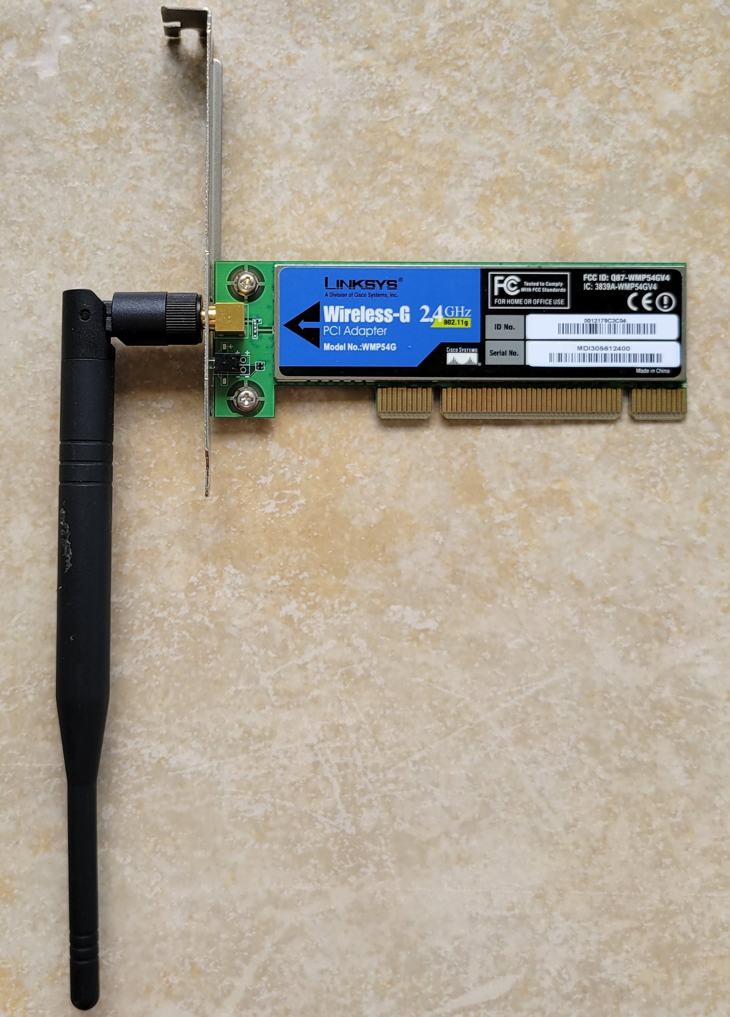 Linksys Wireless-G 2.4GHz 802.11g PCI Adapter Card WMP54G