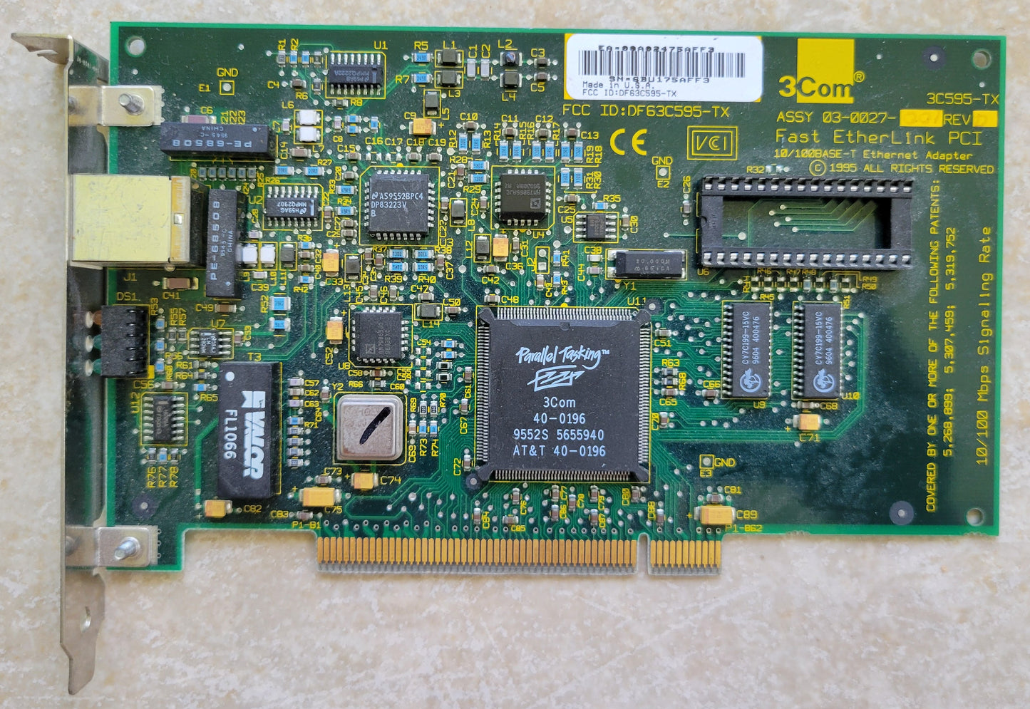 n. 3Com Fast EtherLink PCI Ethernet Network Card, 3C595-TX