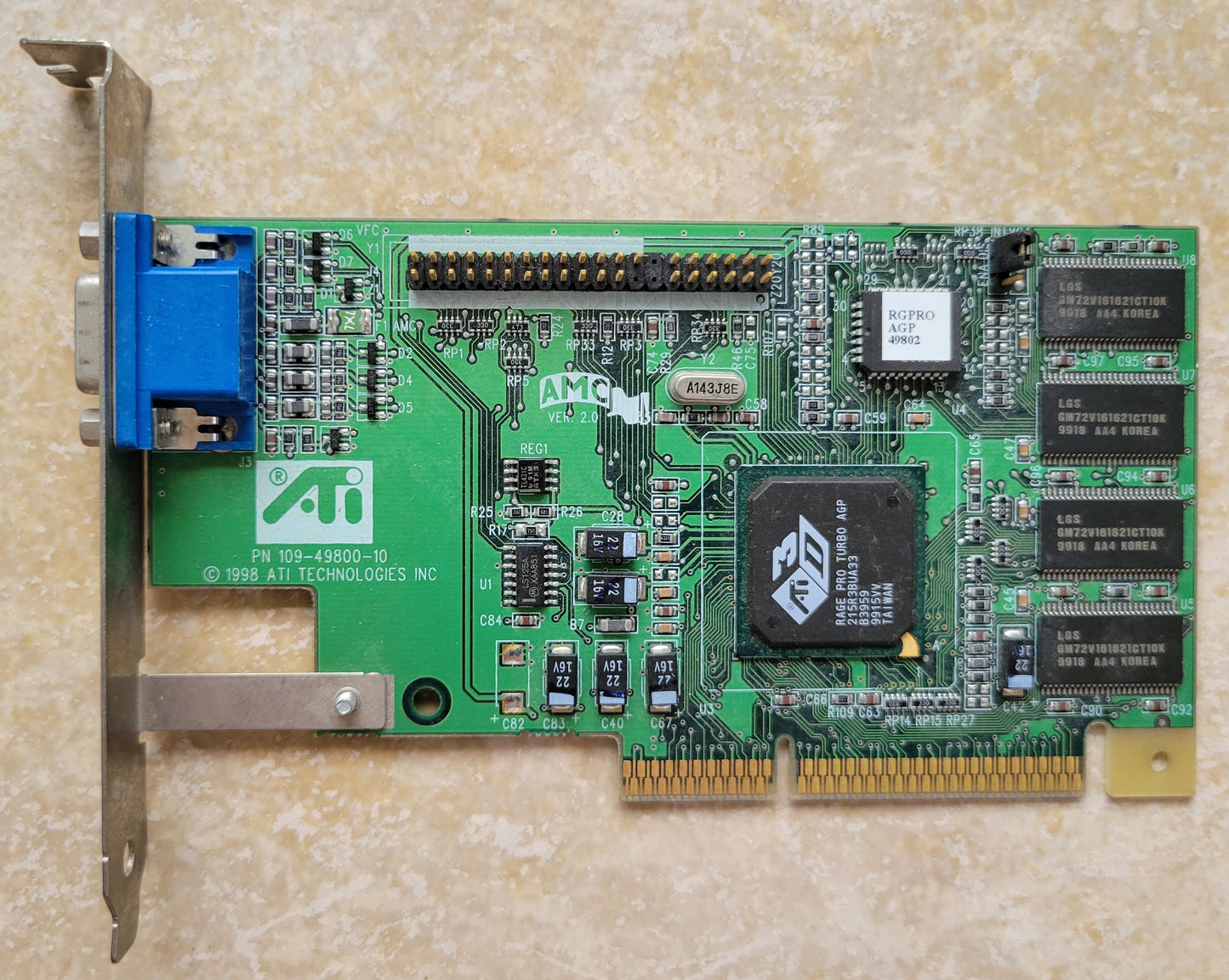 ATI Rage Pro Turbo AGP Graphic Card