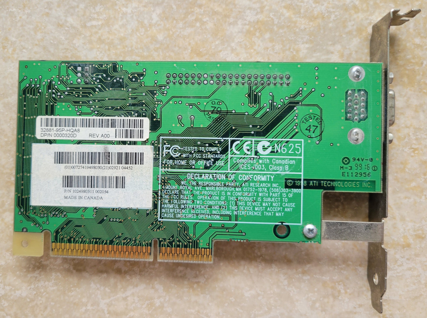 ATI Rage Pro Turbo AGP Graphic Card