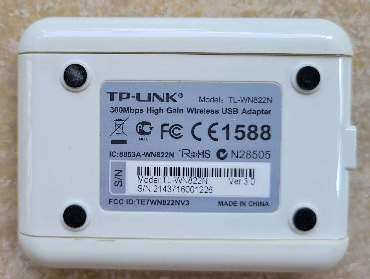 TP-Link Wireless USB Adapter, 300 Mbps, TL-WN822N