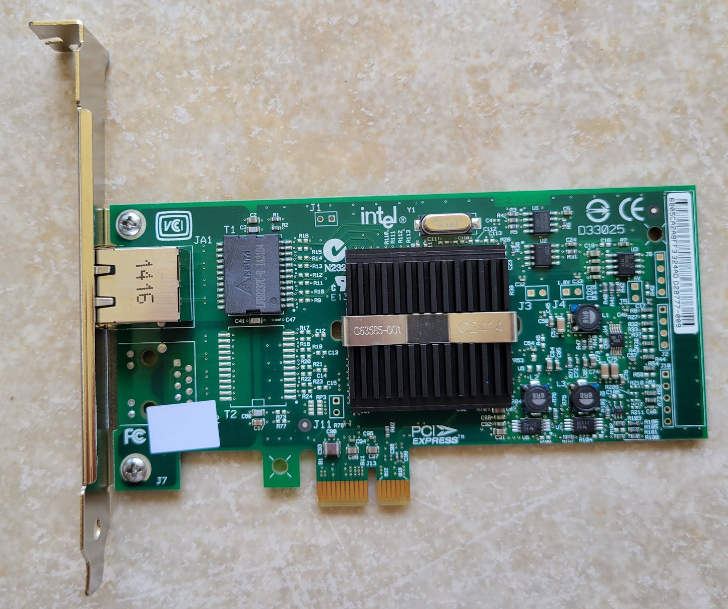 Intel Pro Ethernet Network Card 10/100/1000, PCI Express, D33025