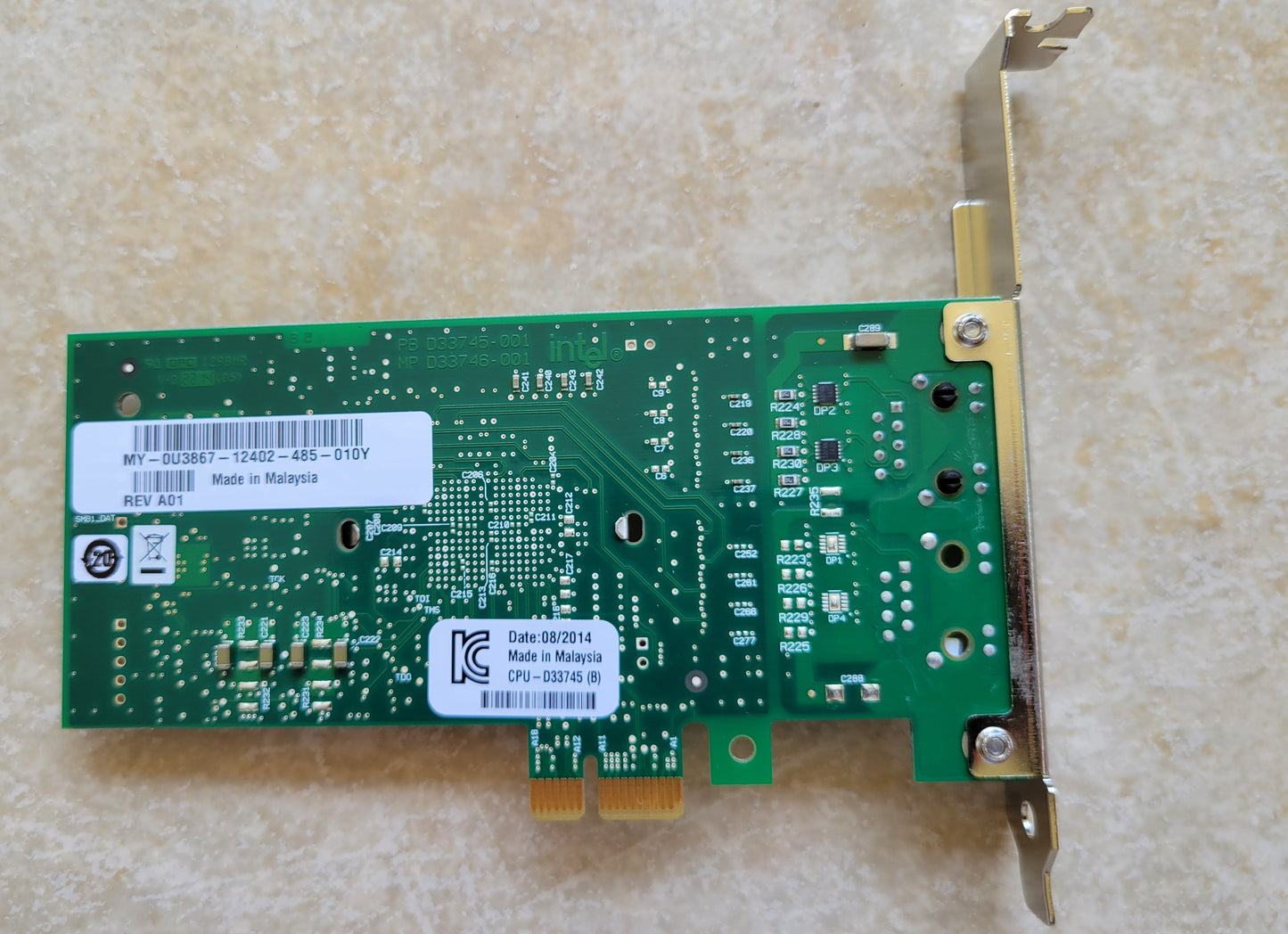 Intel Pro Ethernet Network Card 10/100/1000, PCI Express, D33025