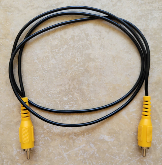Single RCA Yellow Connector Plug, 3 Feet