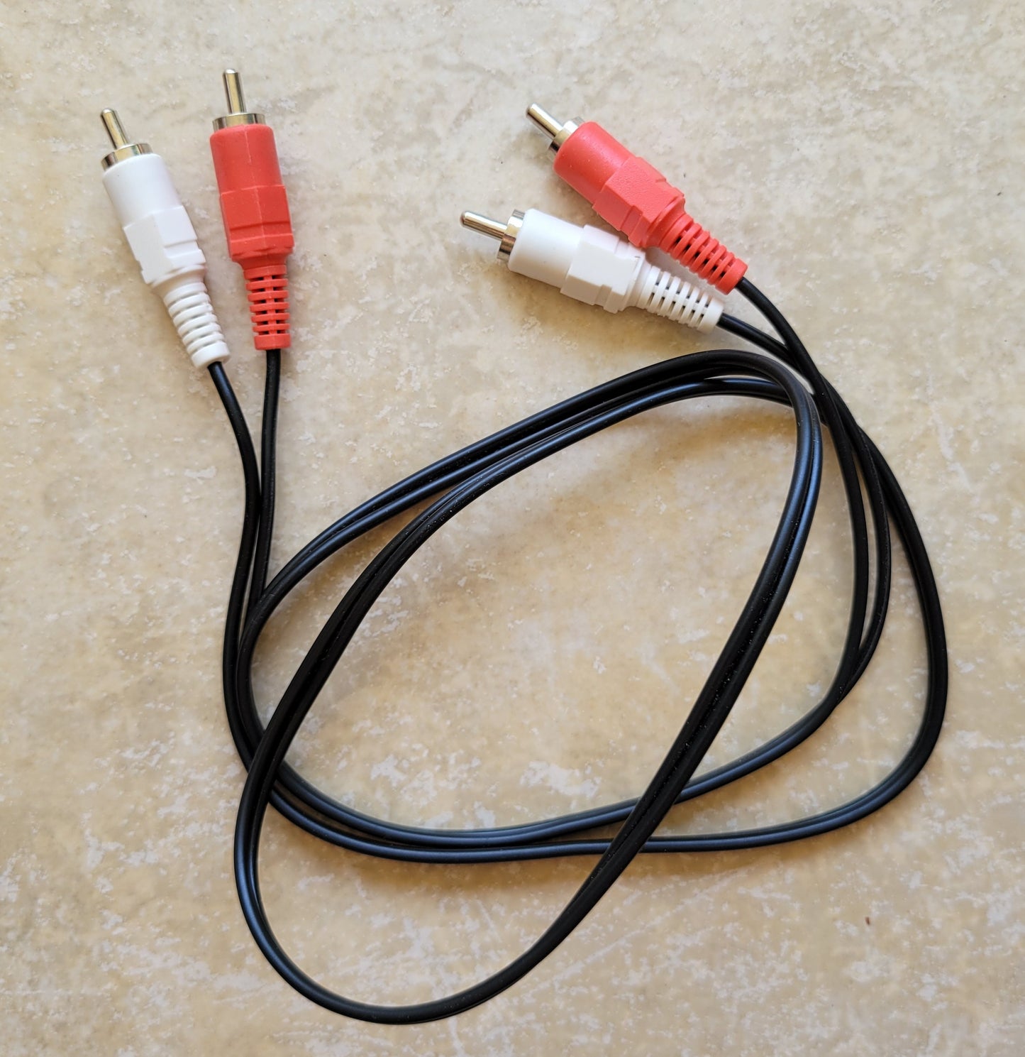 Audio 2 RCA Male to 2 RCA Male Cable, 3 Feet