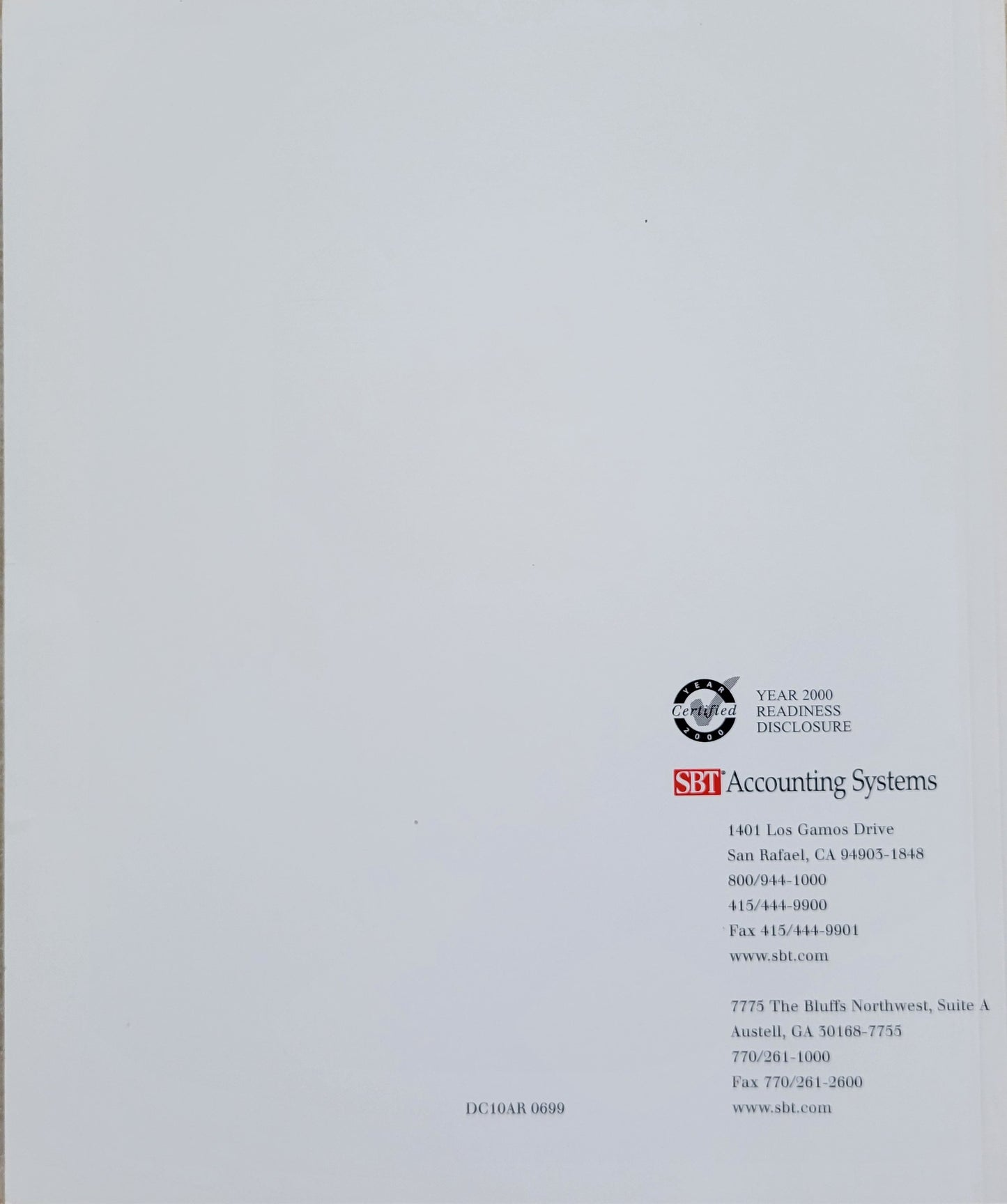 Vintage - SBT VisionPoint 10.0 Accounts Receivable