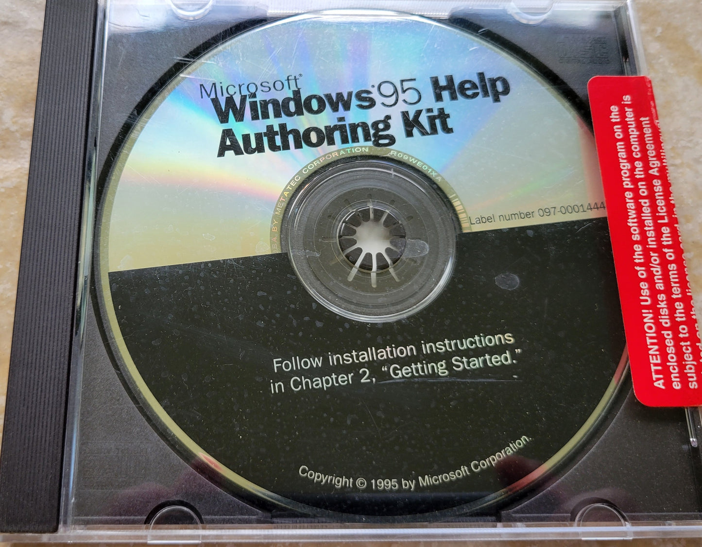 Vintage CD - Microsoft Windows 95 Help Authoring Kit
