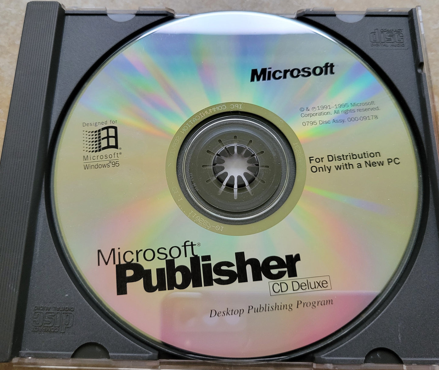 Vintage CD - Microsoft Publisher for Windows 95, 1995