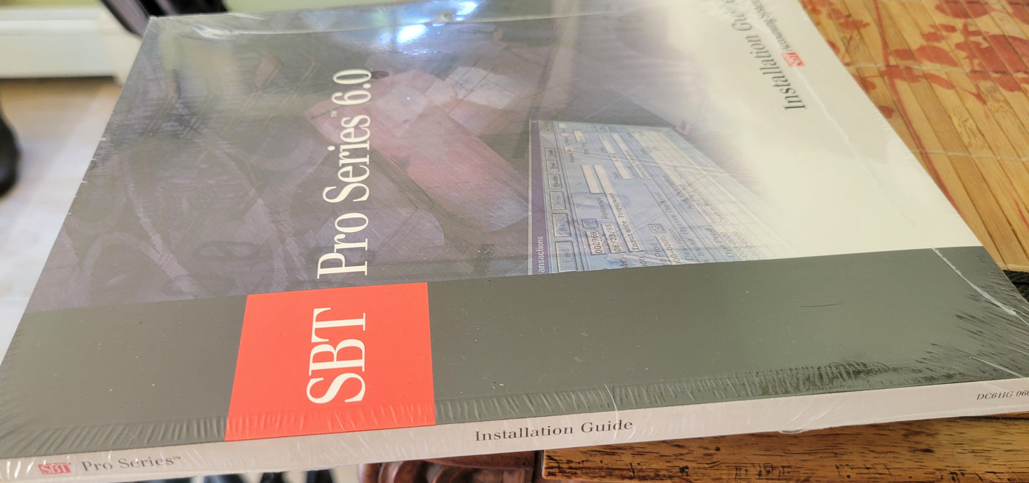 Vintage Manual - SBT Pro Series 6.0 Installation Guide