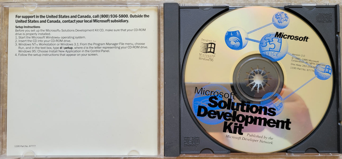 1. Microsoft Solutions Development Kit Software, 1995