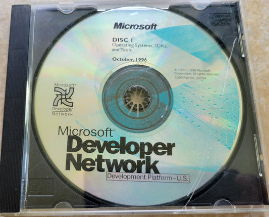 1. Microsoft Developer Network: Multi-Windows OS, SDKs, and Tools, 1996