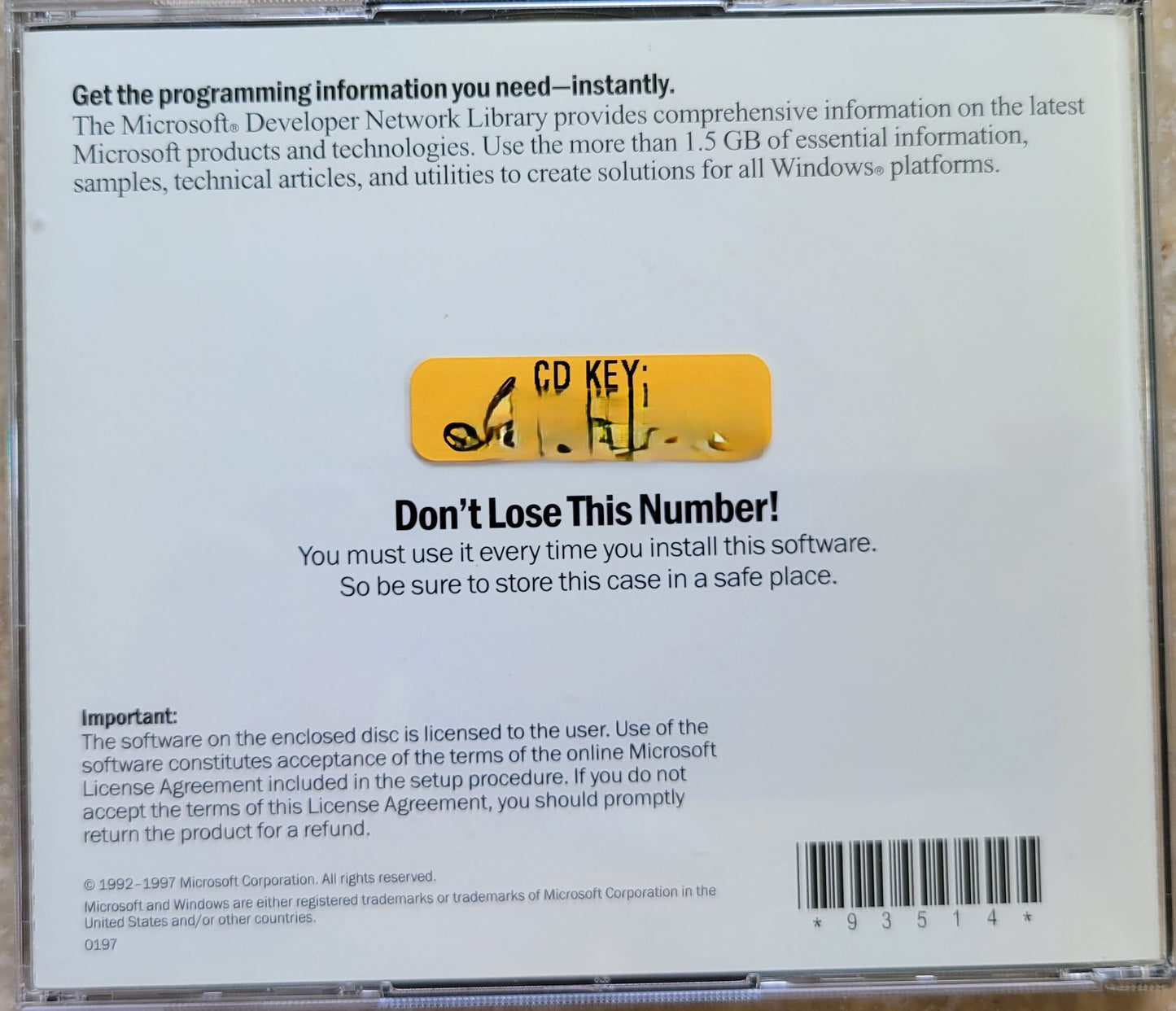 4. Vintage CD - Microsoft Developer Network, Software Library, 1997