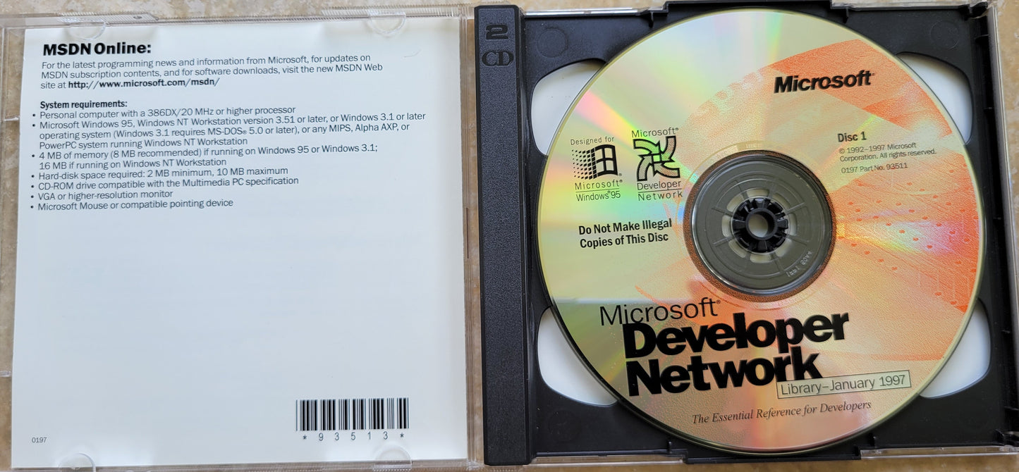 4. Vintage CD - Microsoft Developer Network, Software Library, 1997