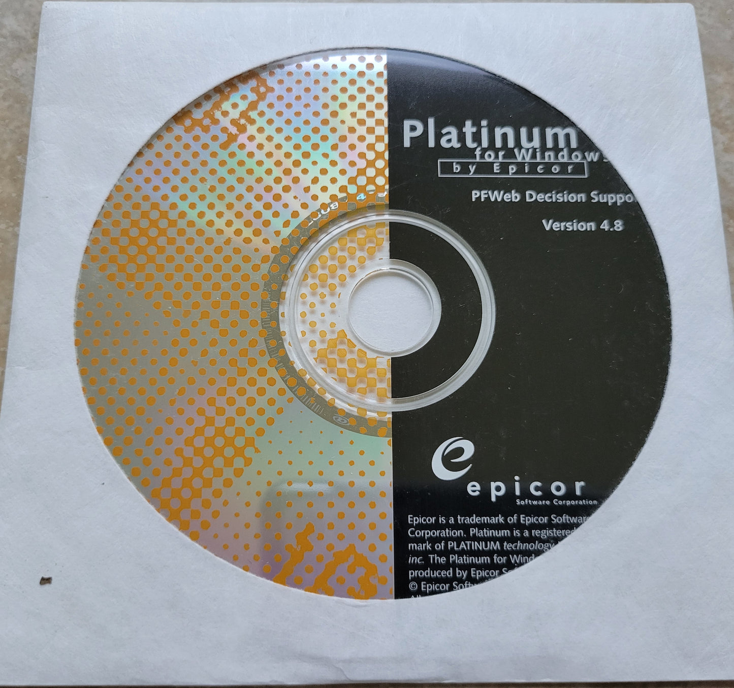Vintage CD - Platinum for Windows: PFWeb Decision Support, Version 4.8