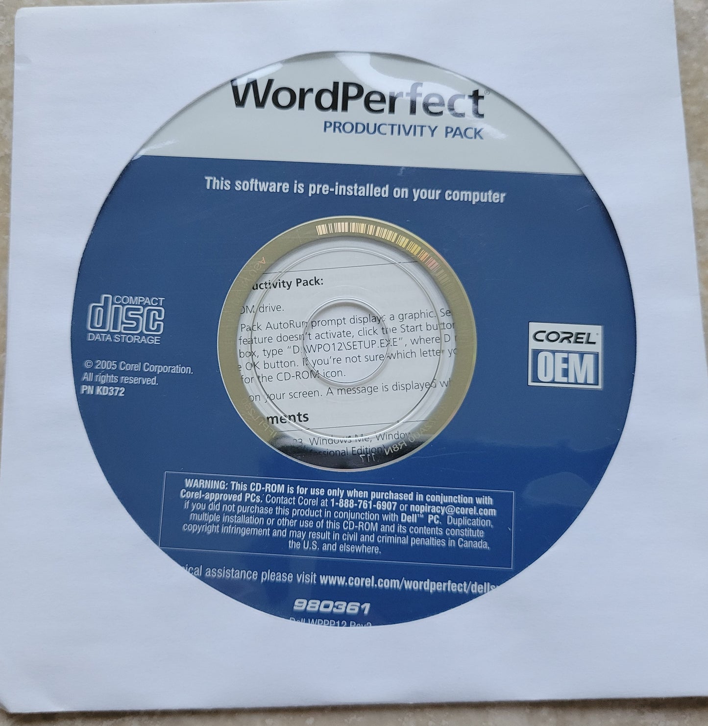 Vintage CD - WordPerfect Productivity Pack