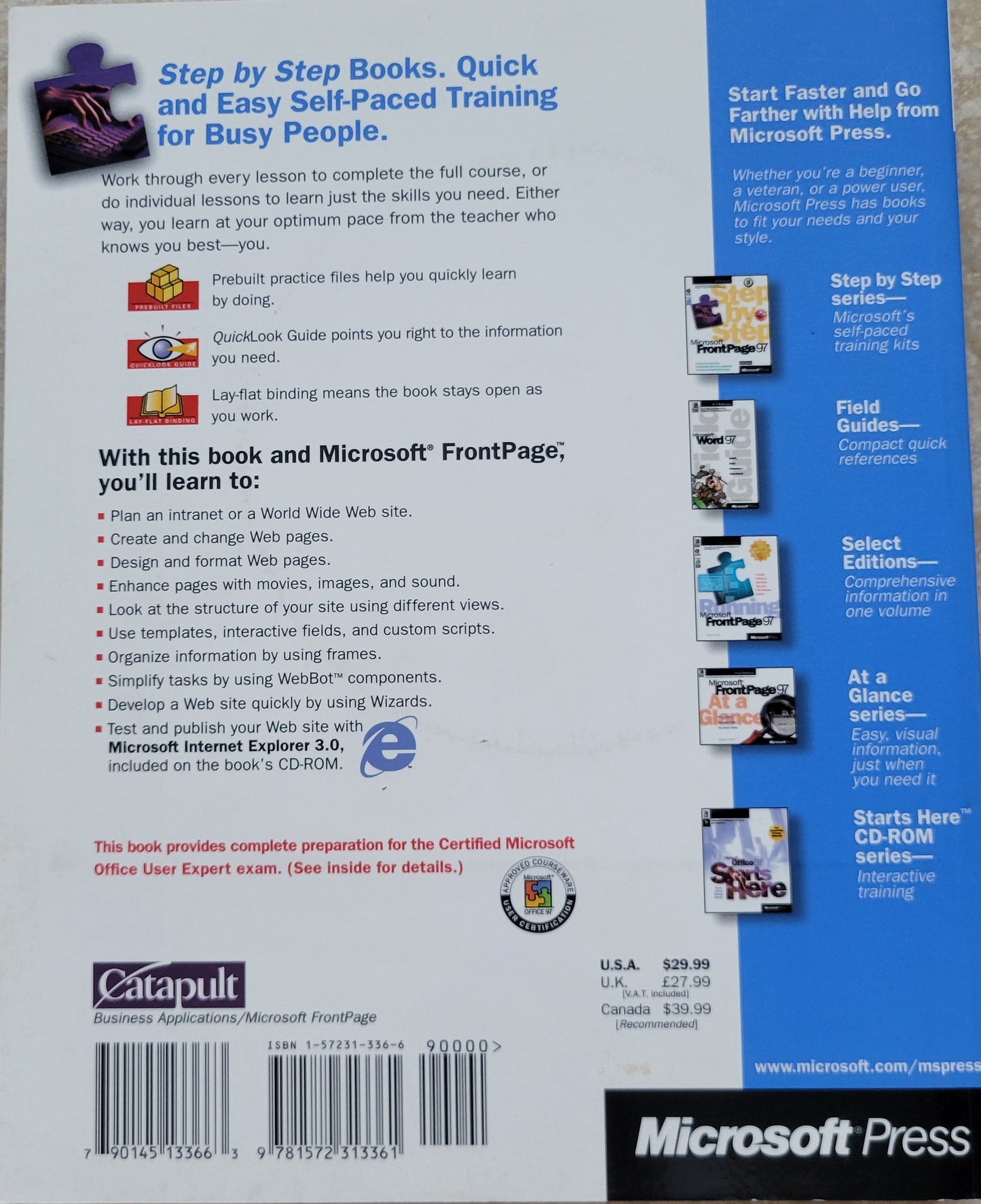 Vintage - Microsoft FrontPage 97 Step by Step