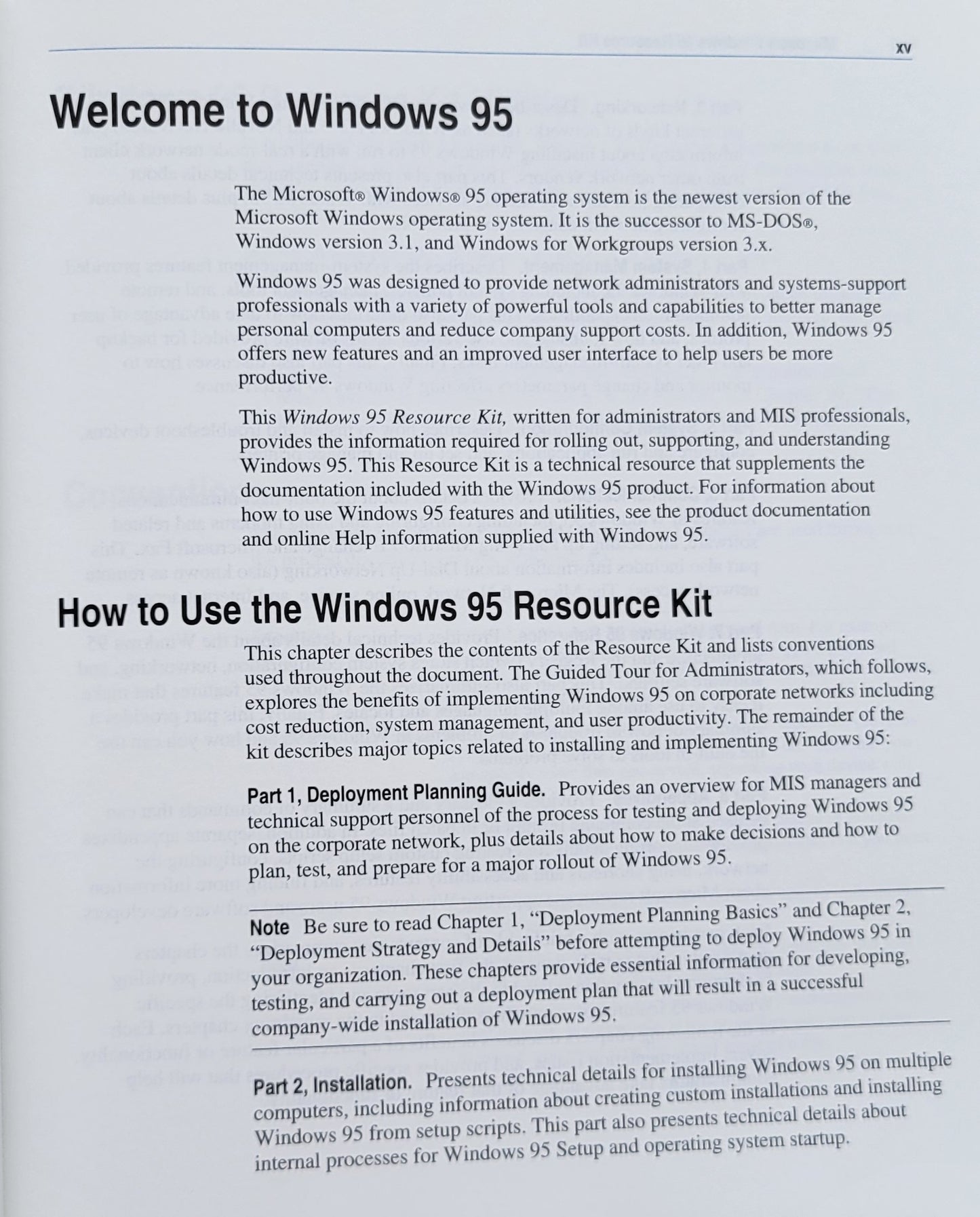 Vintage - Microsoft Windows 95 Resource Kit