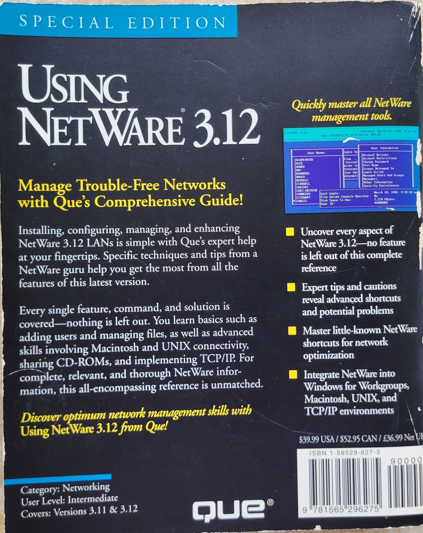 Vintage - Using NetWare 3.12 - Special Edition