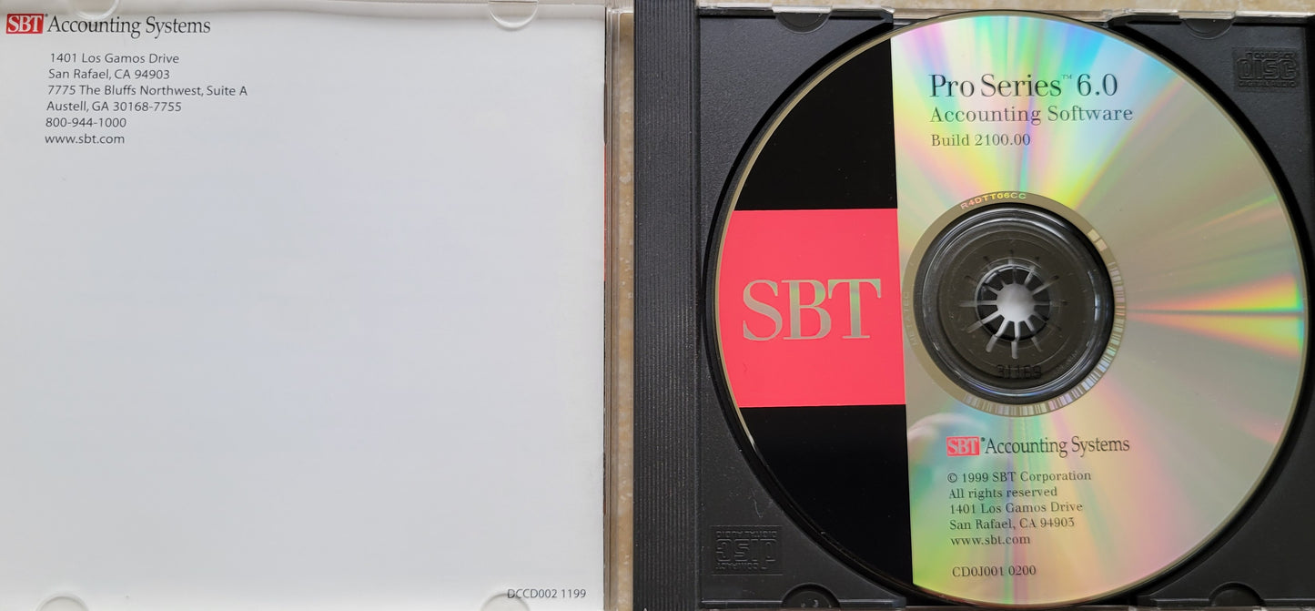 Vintage - SBT Pro Series 6.0, Build 2100.00, 1999
