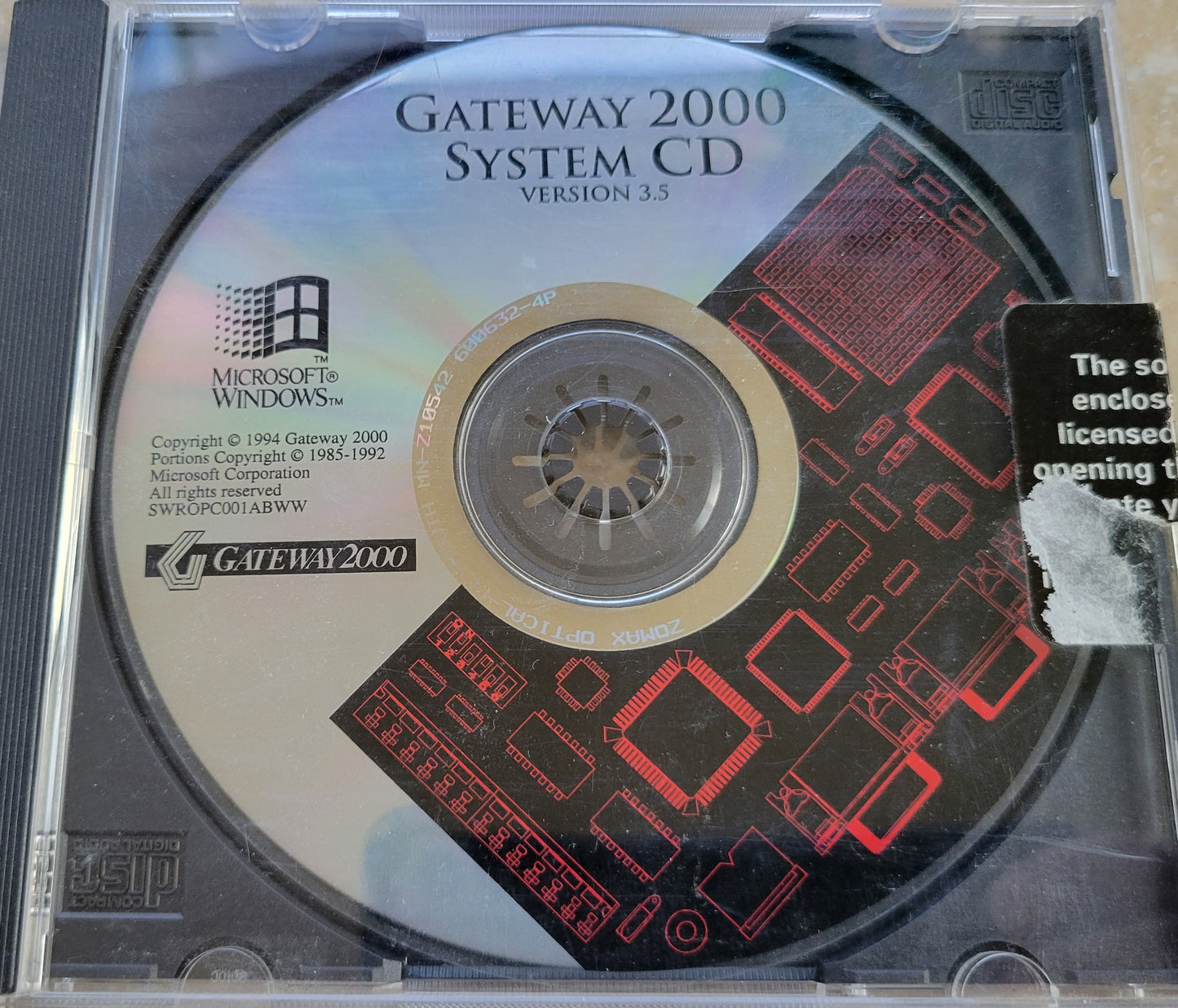 Vintage - Gateway 2000 System CD for Microsoft Windows, Version 3.5  Released in 1994