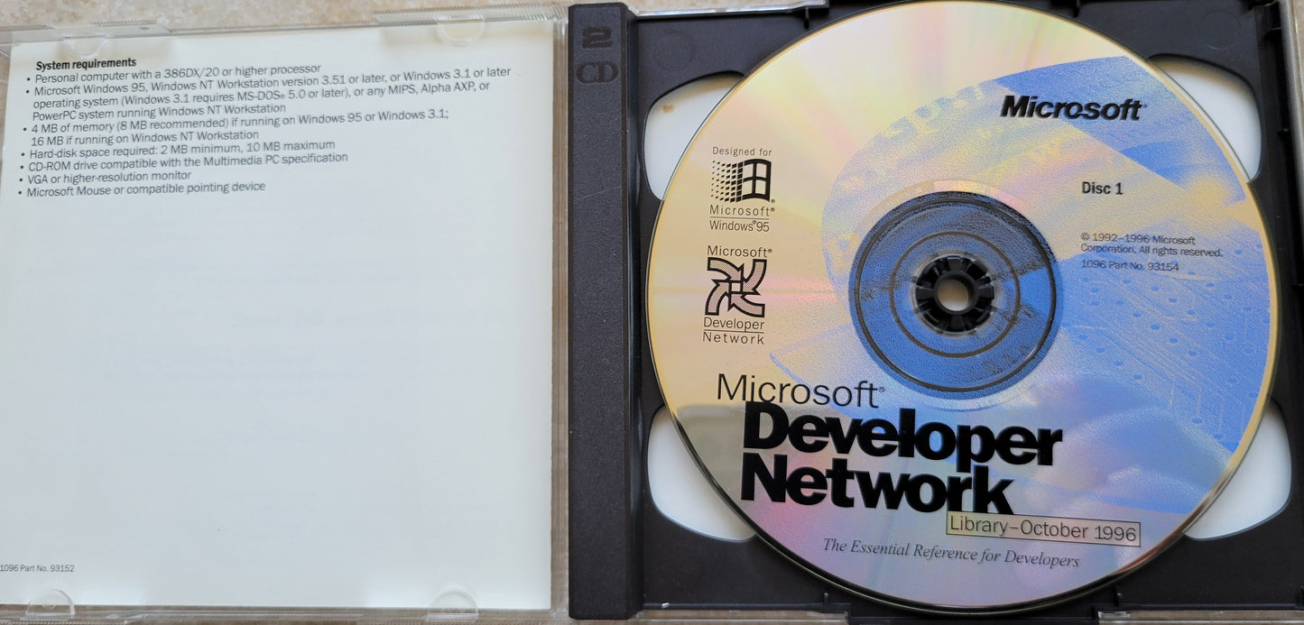 Vintage - Microsoft Developer Network Library, 2 CDs, 1996