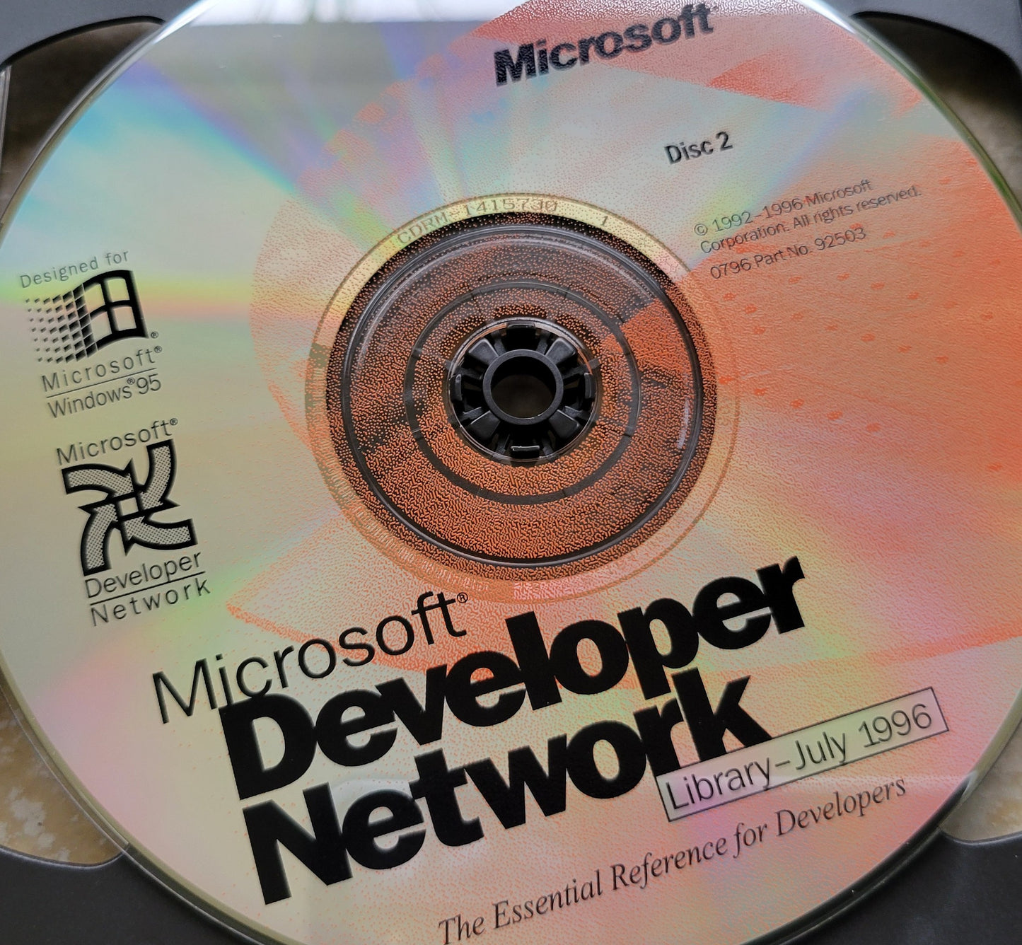 Vintage - Microsoft Developer Network Library, July 1996, 2 CDs