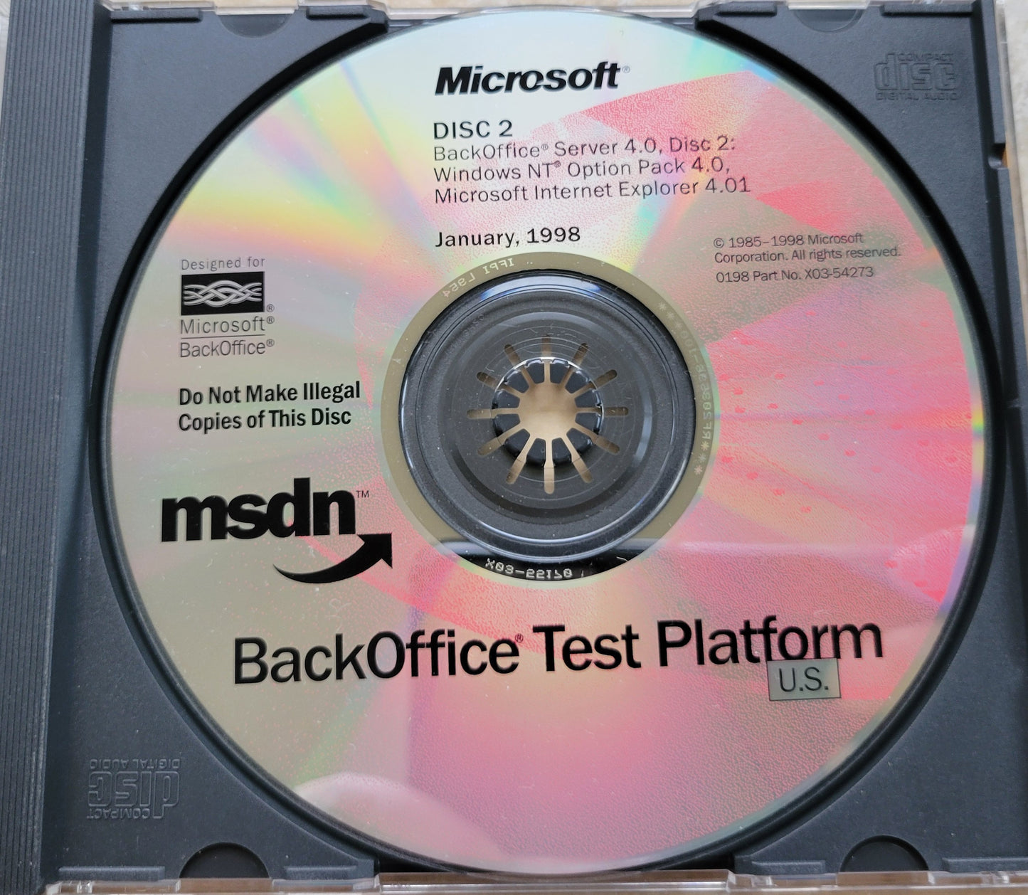 Vintage - Microsoft BackOffice Test Platform, 1998