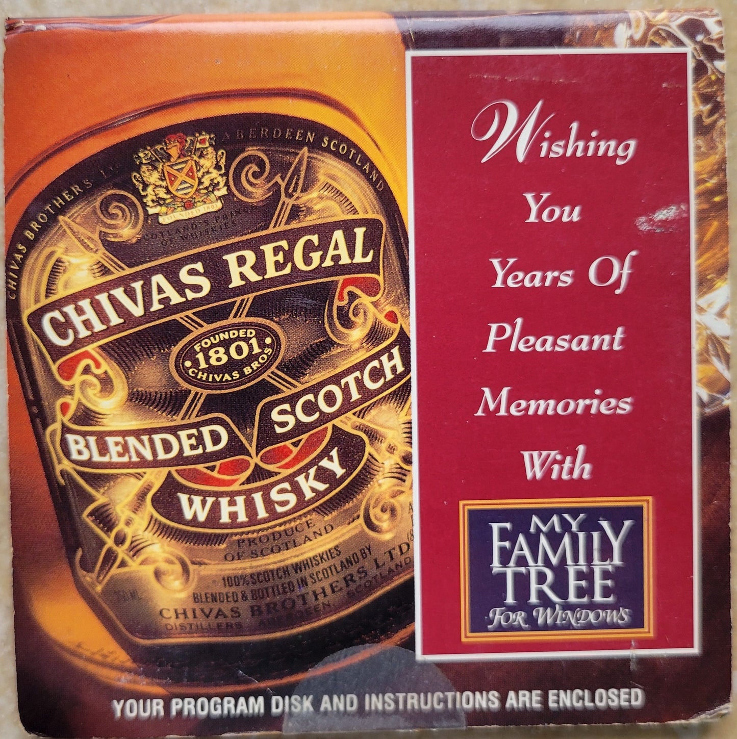 Vintage Floppy Diskette - Chivas Regal My family Free for Windows