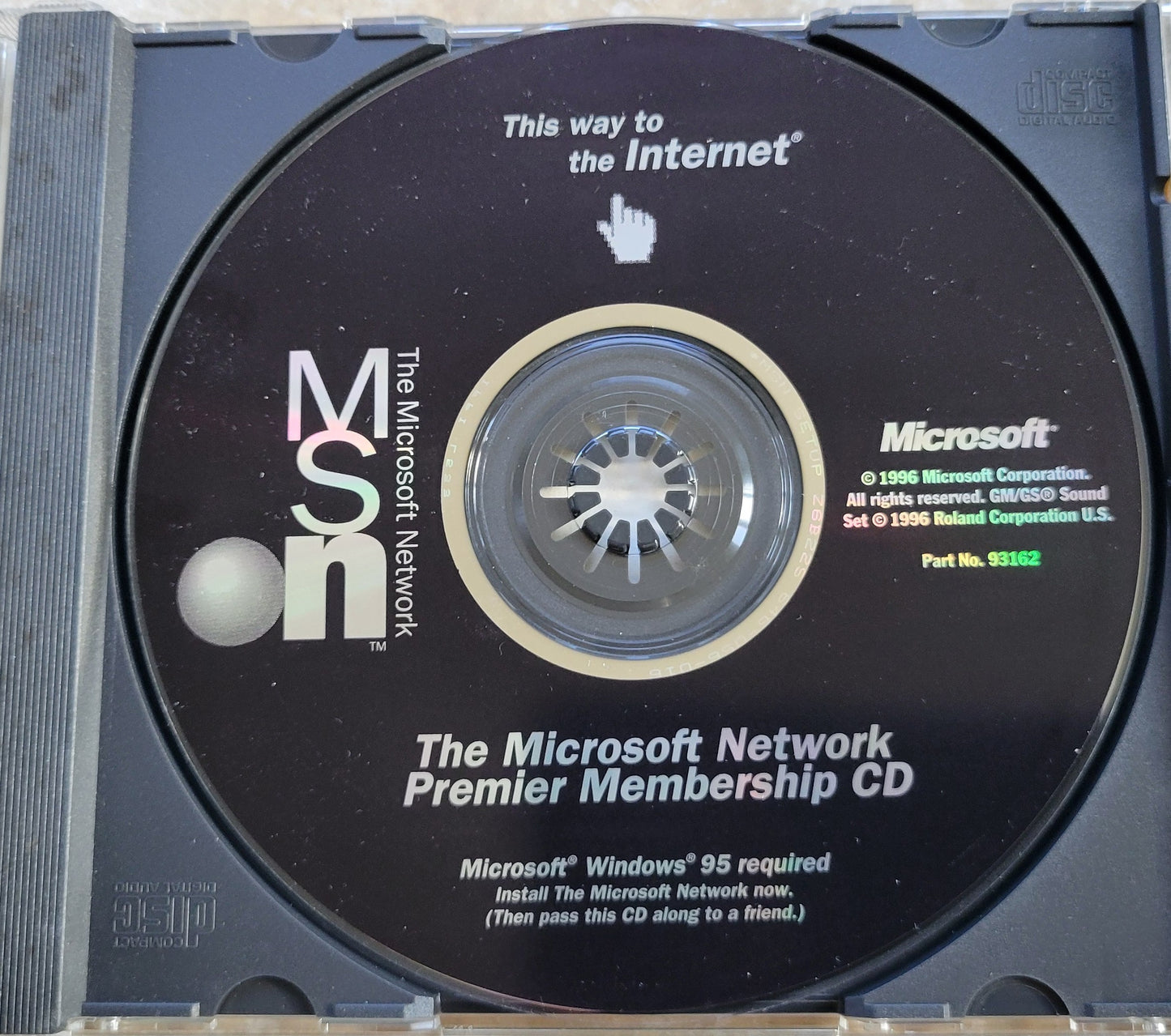 Vintage - Microsoft MSN, The Microsoft Network, 1996