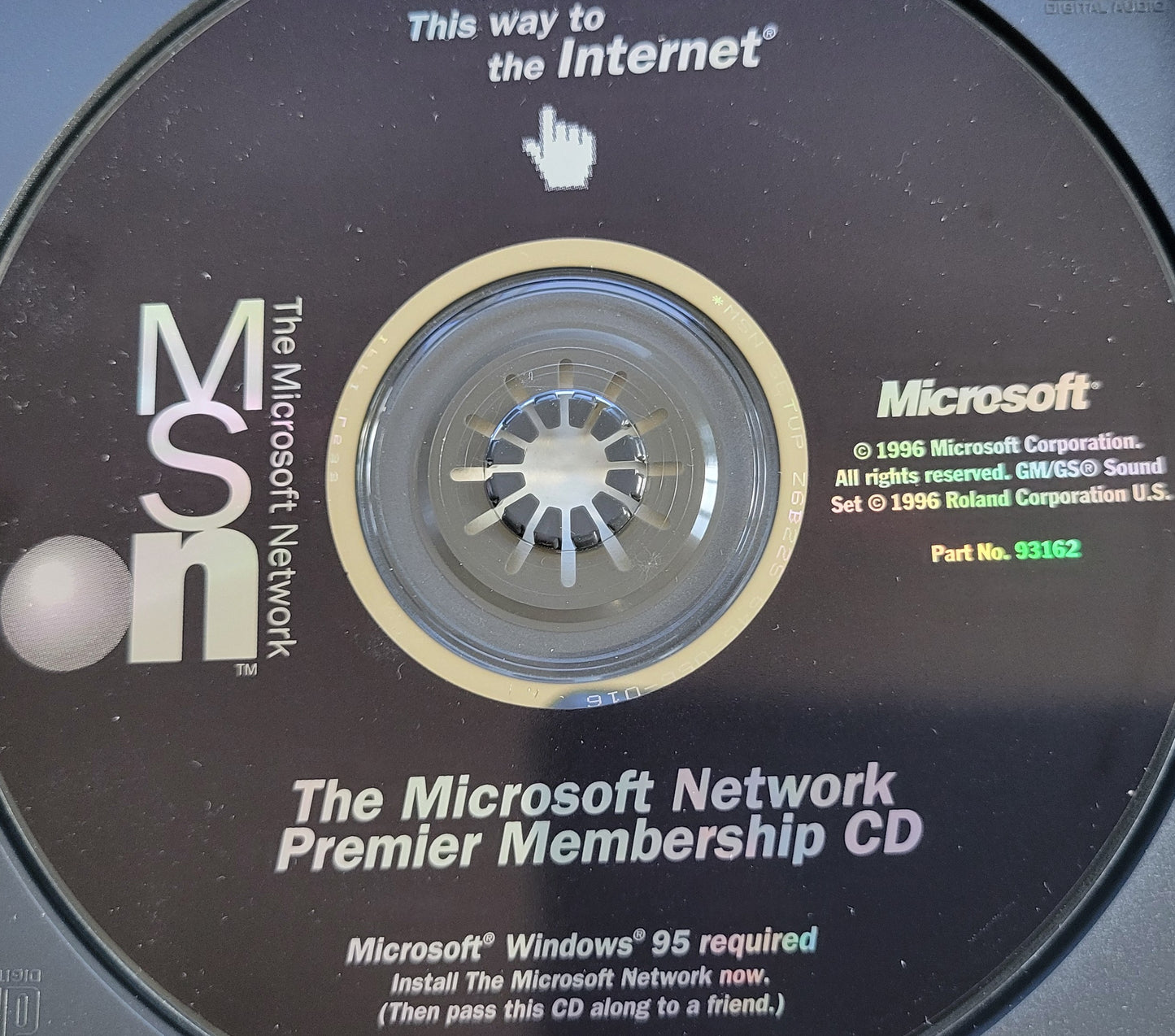 Vintage - Microsoft MSN, The Microsoft Network, 1996
