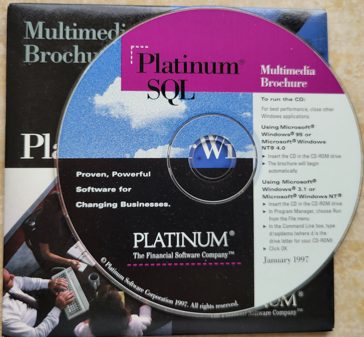 Vintage - Multimedia Brochure CD-ROM for Platinum SQL