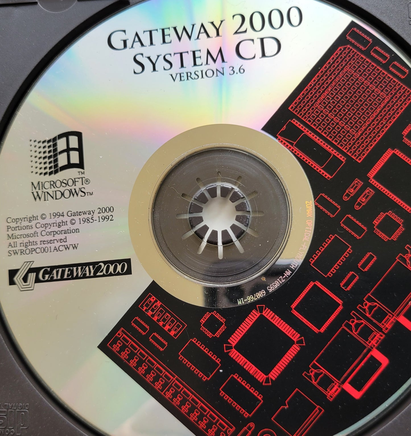 Vintage - Gateway 2000 System CD for Microsoft Windows, Version 3.6  Released in 1994