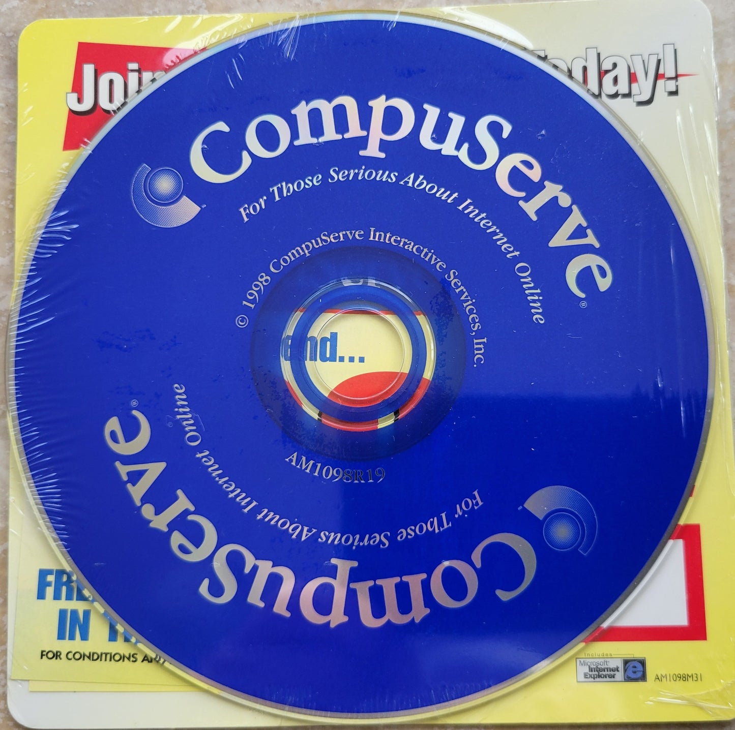 Vintage - CompuServe Internet Online Access CD, Sealed, 1998