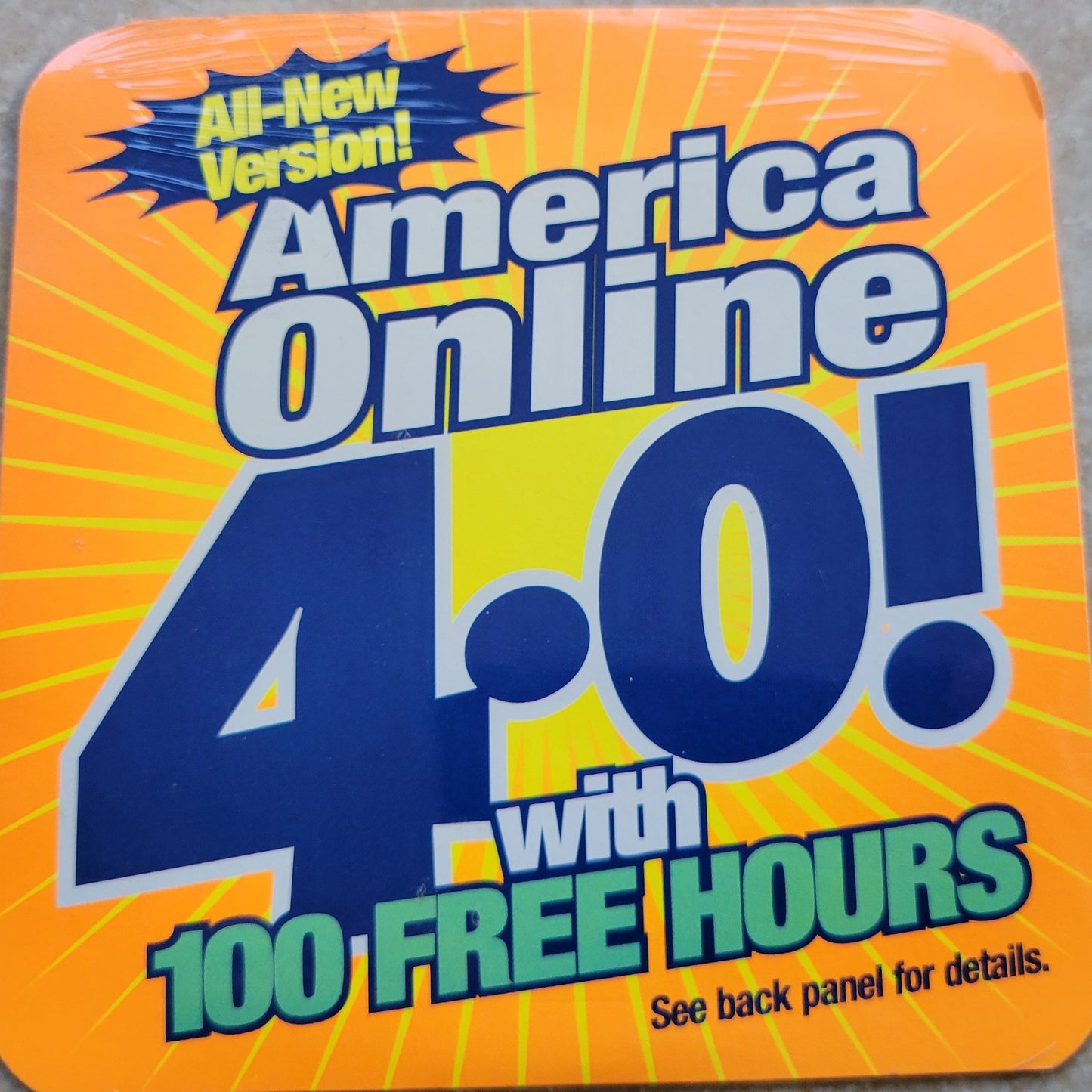 Vintage - America Online 4.0 for Windows and Macintosh, 100 Free Hours, 1998