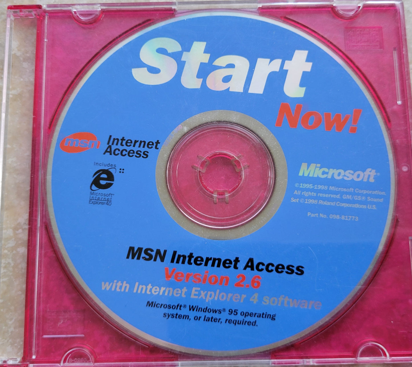 Vintage - Microsoft MSN Internet Access, Version 2.6 with Internet Explorer 4, 1998