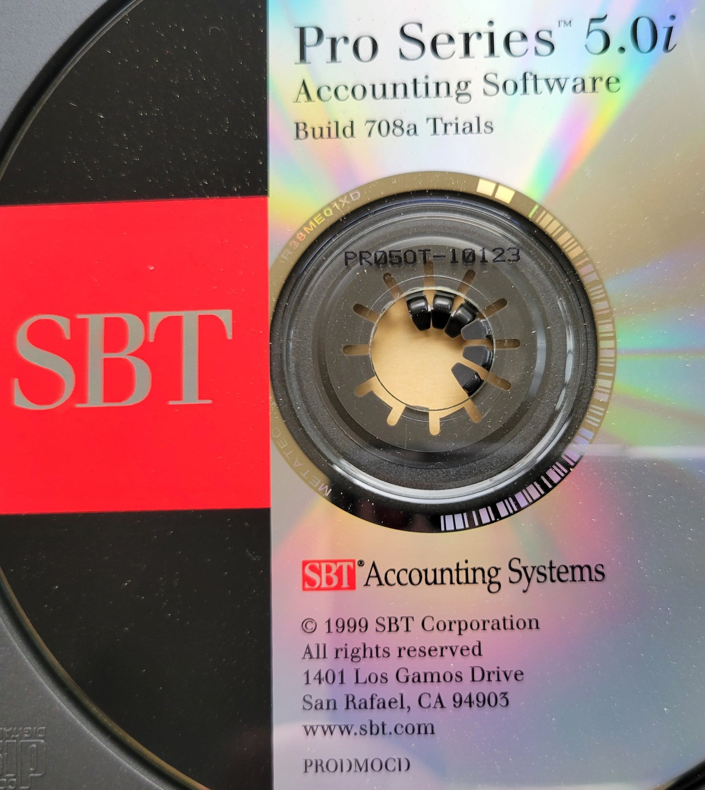 Vintage - SBT Pro Series 5.0i Accounting Build 708a Trials  Released in 1999  SBT Accounting Systems