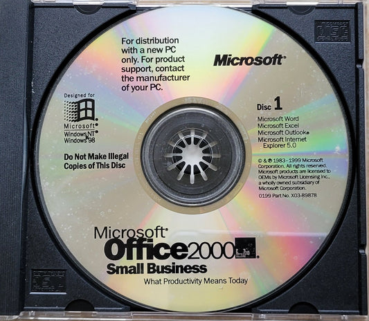 Vintage - Microsoft Office 2000 Small Business, 1999