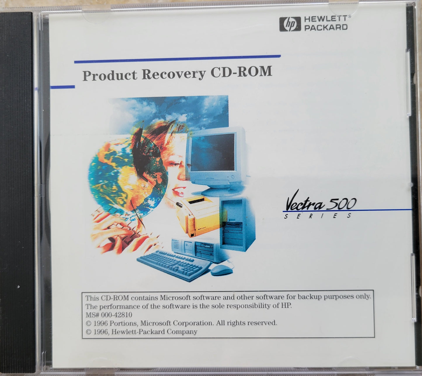 Vintage - HP Product Recovery CD-ROM for Vectra 500, 1996  Part Number: 5011-3822